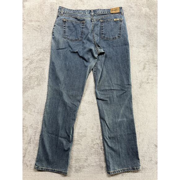 Levi's Strauss Signature Jeans Womens Size 12 Medium Mid Rise Straight Blue - Picture 2 of 8